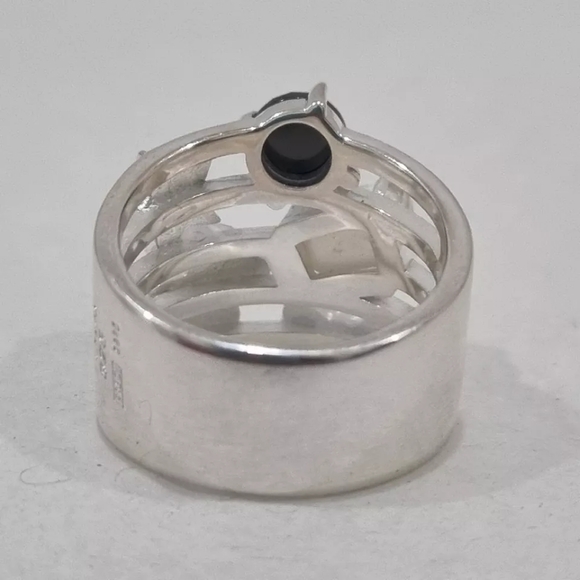 Tous Silver Join Ring with Gemstones Size 5.5 - Picture 5 of 14